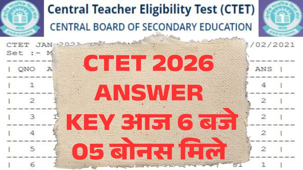 CBSE CTET Answer Key 2026 Released