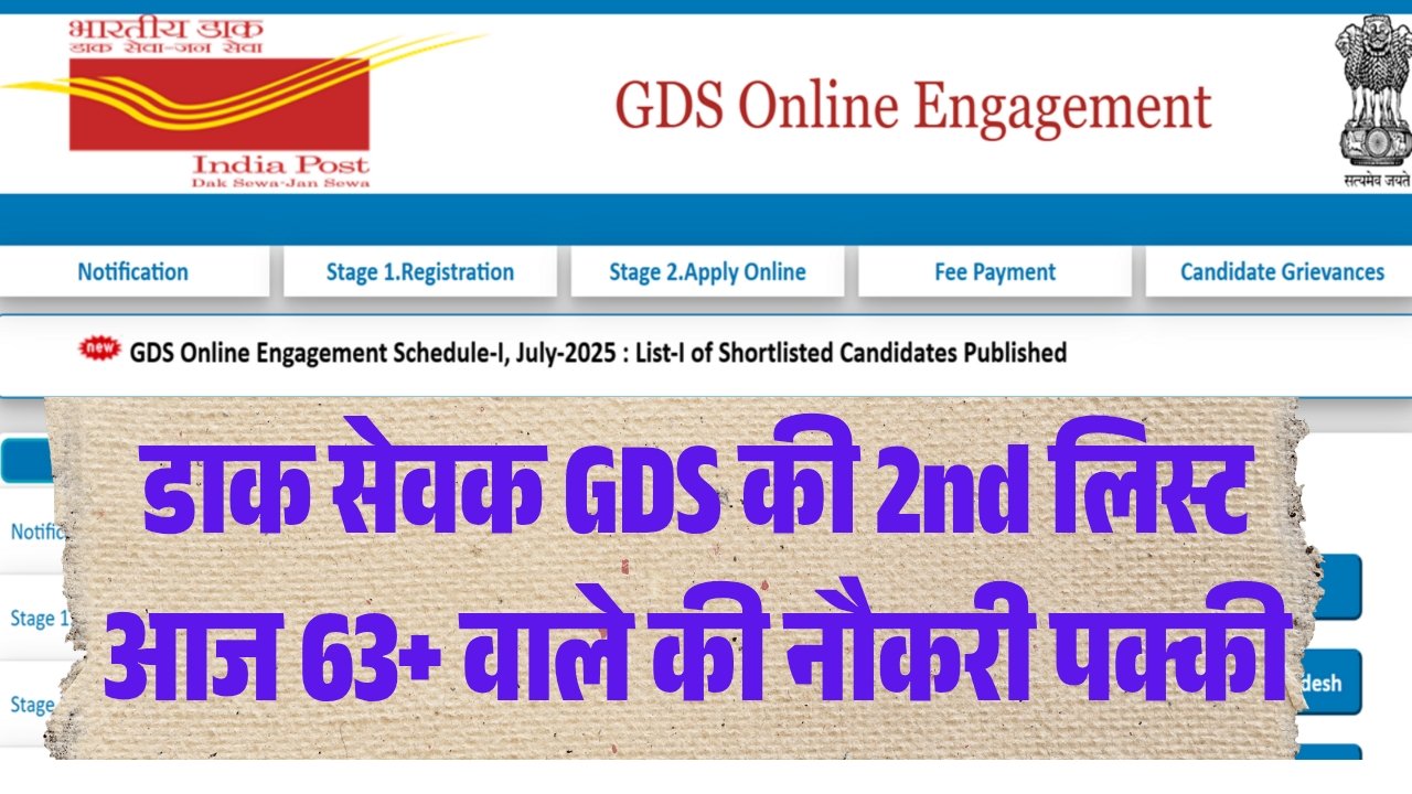 Gramin Dak GDS 2nd List 2026 Aaj